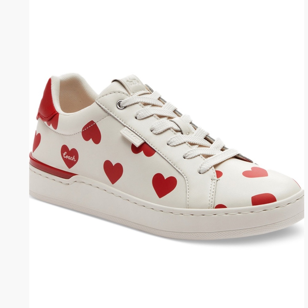 Coach Lowline Valentine Women's Heart Sneakers. Size 9